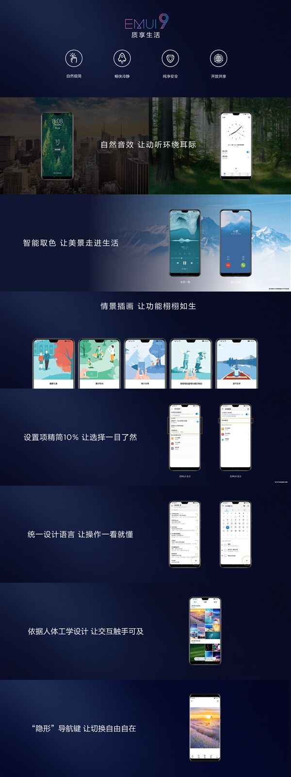 华为正式发布EMUI 9.0！国内首发安卓9.0 9款机型尝鲜