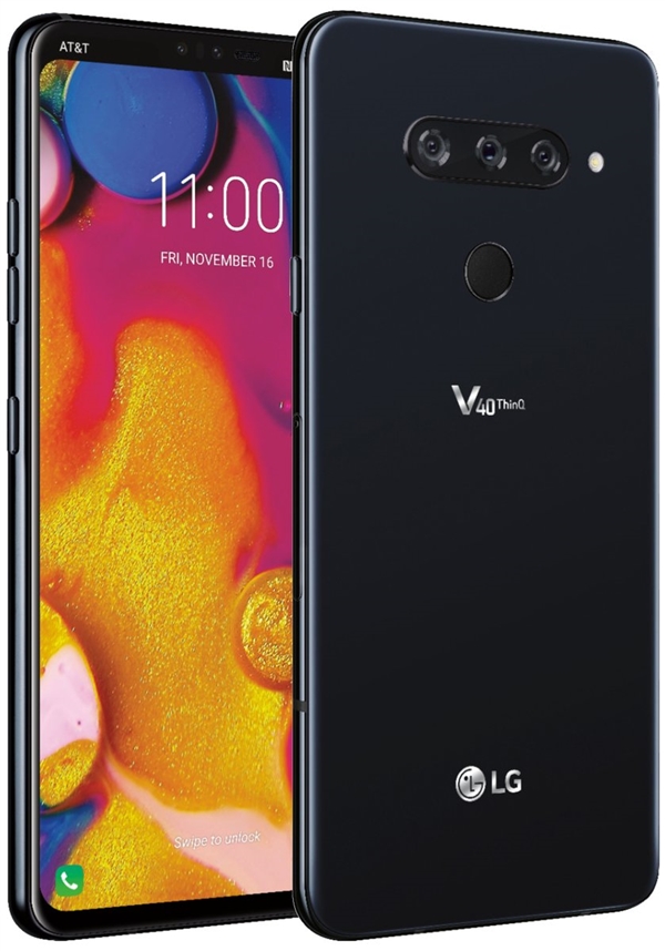 LG V40 ThinQ官方渲染图曝光：前双摄后三摄