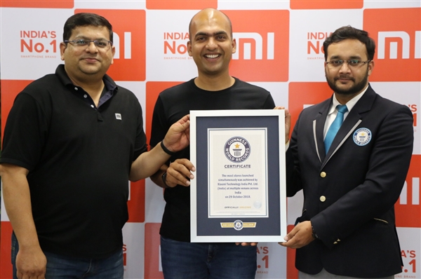 小米印度获吉尼斯纪录 成为印度开店最多企业
