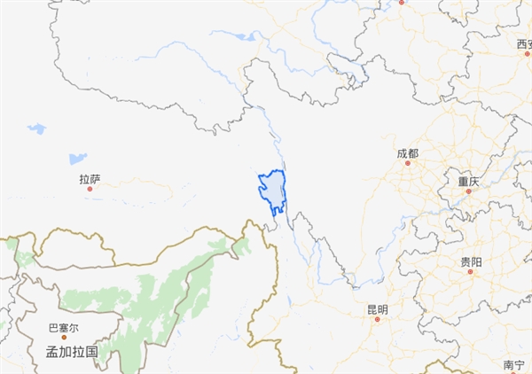 今日凌晨西藏昌都市芒康县连续发生5次地震：最高4.9级