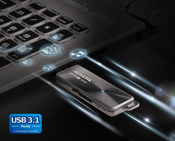 威刚发布7毫米超薄UE700 Pro U盘：读取速度高达360MB/s