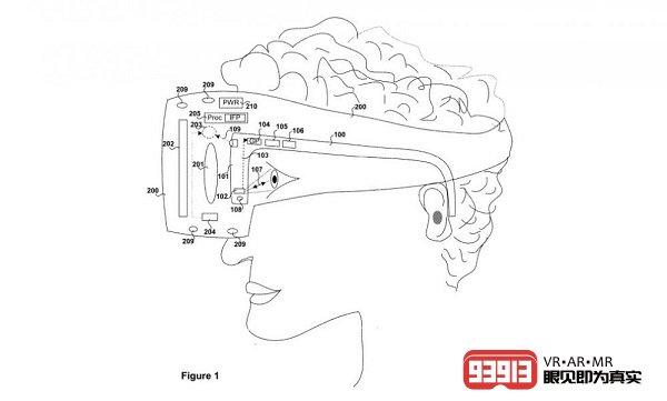 该处方眼镜专利包含眼动跟踪传感器支持VR头显