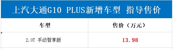 国产“GL8”仅售13.98万！大通G10 PLUS新增车型上市