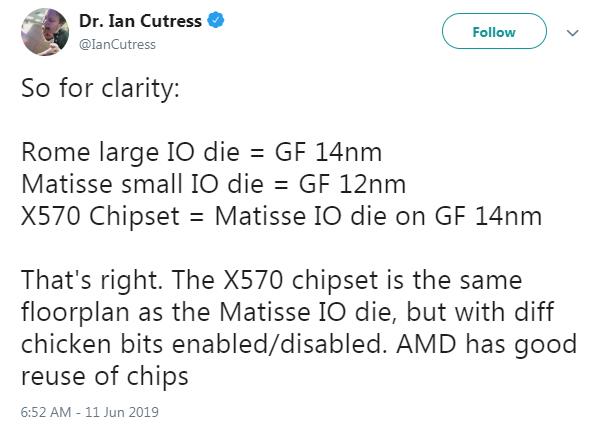 AMD不放弃14/12nm：X570确认14nm IO核心升级12nm