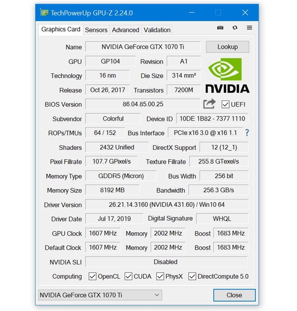 GPU-Z 2.24.0发布：修复Vista兼容性