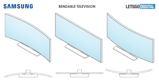 三星又曝新专利：电视屏幕能前后双向弯曲