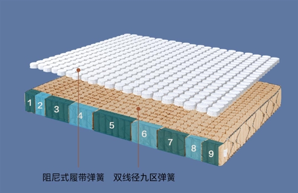 小米有品开卖8h年度旗舰床垫:九分区 2484个弹簧