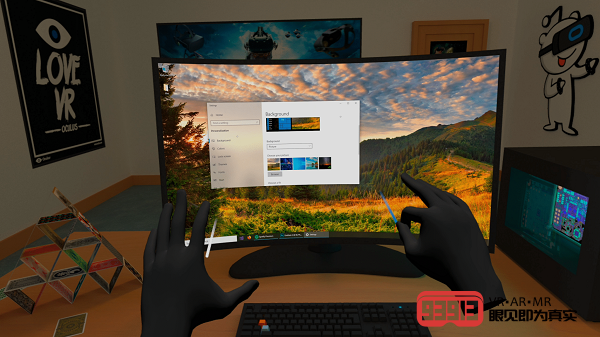VR虚拟桌面应用Virtual Desktop兼容Oculus Quest手势追踪功能