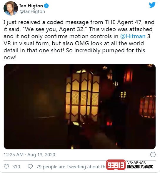 VR潜行游戏《Hitman III》不兼容PS Move手柄