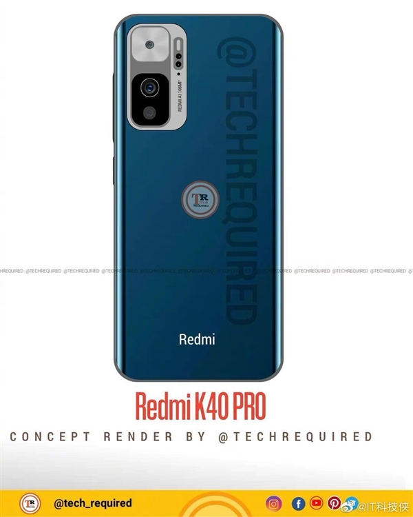 最便宜的骁龙888新机？Redmi K40高清渲染图曝光