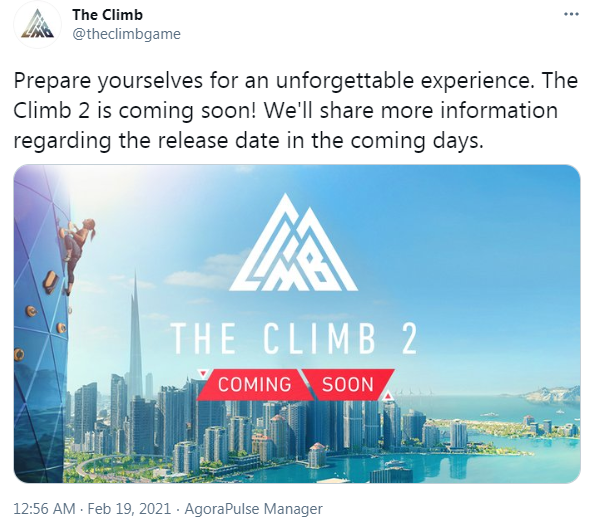VR攀岩游戏「The Climb 2」Quest 2版即将发布
