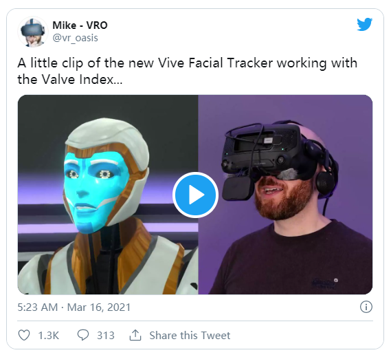 VIVE面部追踪器可支持Index等其他PC VR头显