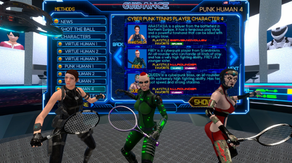 DIY养成人工智能角色：VR体育游戏「CYBER TENNIS」登陆Oculus应用商店