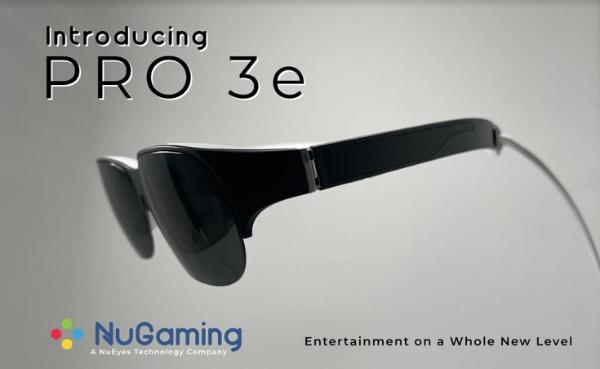148英寸1080P全高清屏幕：美国AR智能眼镜厂商NuEyes推出游戏型Pro 3e智能眼镜