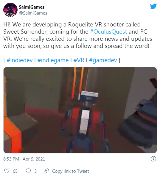 消灭邪恶机器霸主：VR roguelite游戏「Sweet Surrender」值得关注