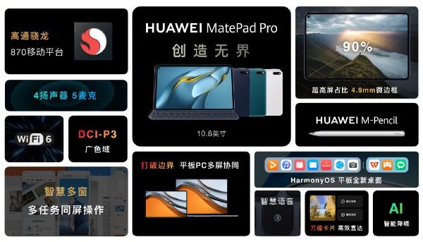 麒麟9000加持 华为MatePad Pro系列发布：3799元起