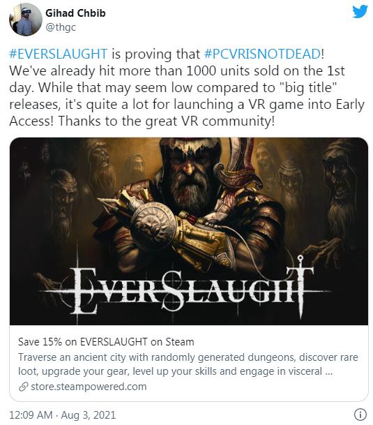 开门红！VR地牢冒险游戏「Everslaught」首发日销量破千