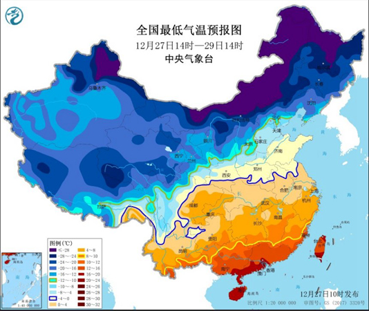 寒潮黄色预警继续发布！局地降温可达16℃以上