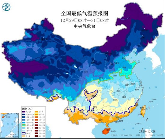 寒潮橙色预警！中东部局地降温超16℃ 0℃线将扩至华南北部