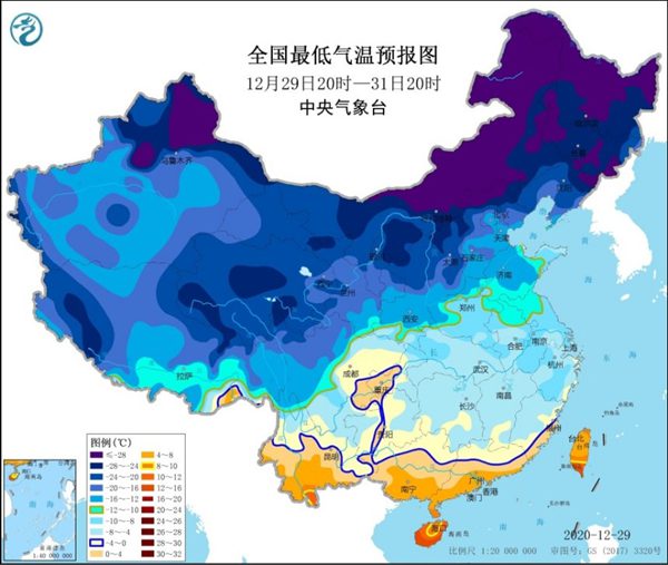寒潮橙色预警：江南华南等局地降温幅度将超16℃