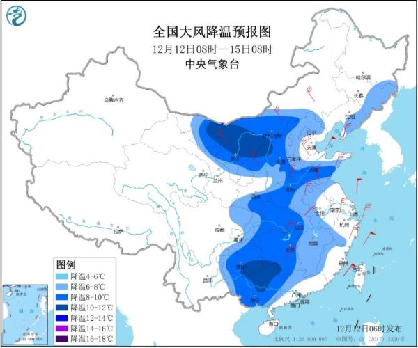寒潮蓝色预警继续！陕西内蒙古等地降温幅度可达10℃