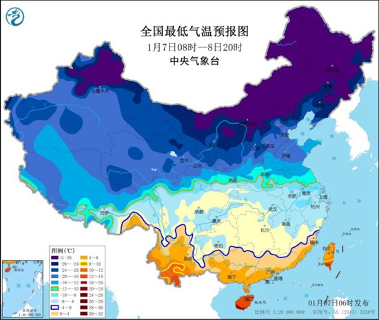 寒潮蓝色预警：安徽江西浙江福建等部分地区降温可达10℃