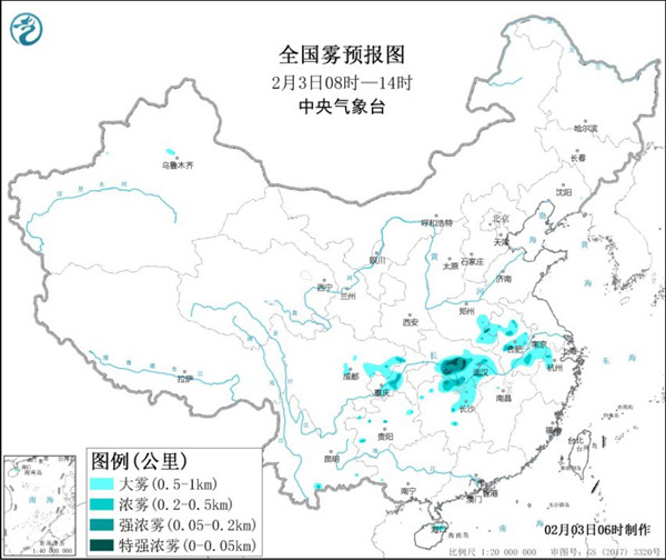 大雾黄色预警 河南湖北四川等地区有大雾