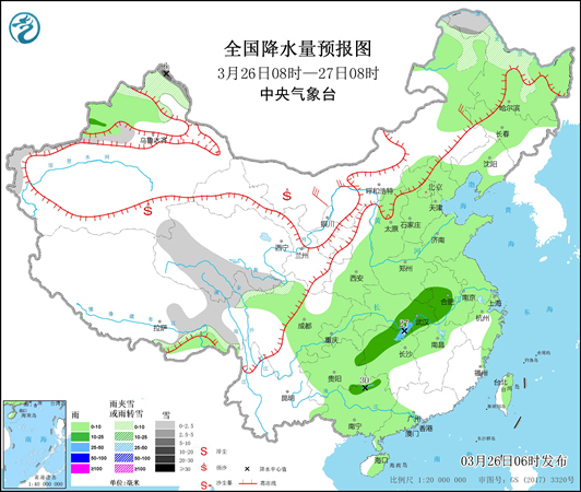 中东部大部雨水“在线” 沙尘频扰西北