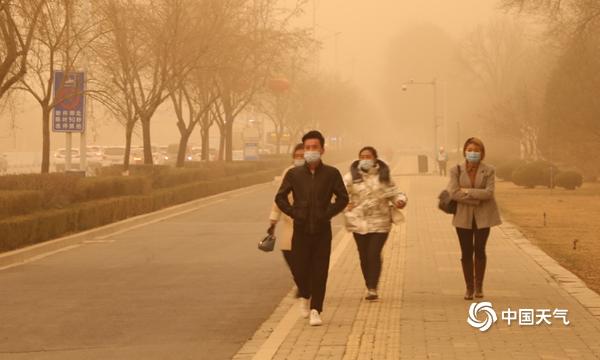 宁夏出现强沙尘暴天气 最小能见度166米