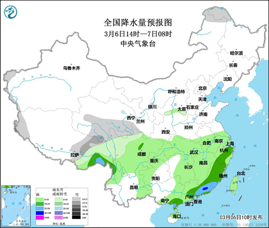 今日江南华南有大范围雷雨 局地强对流