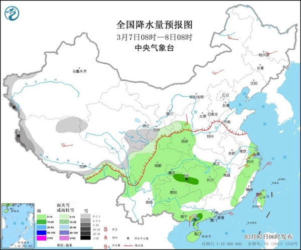 南方雨水缩减 北方开启升温