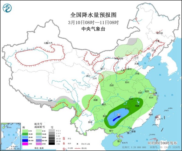 今明天南方雨势增强 北方气温大幅上升