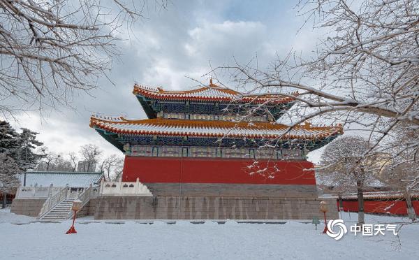 哈尔滨迎降雪 文庙在白雪的映衬下愈显古朴典雅 