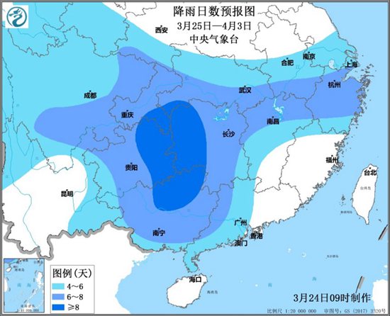 中东部大范围降雨过程明天来袭 江南等局地阴雨日数超8天
