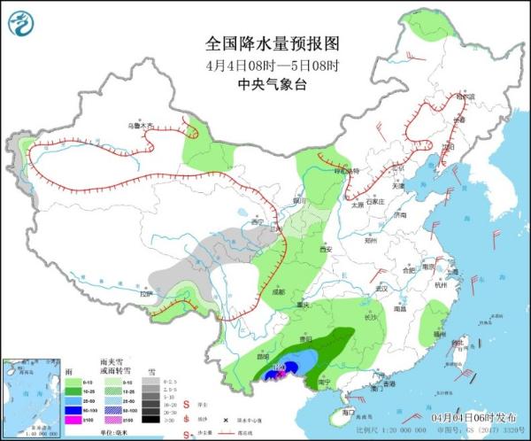 全国雨雪范围收缩 大部地区气温偏低