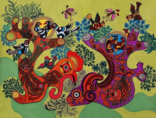 大地花开 陕西农民画展将在尼泊尔精彩上线