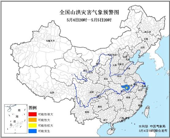 山洪灾害预警：安徽湖北局地或发生山洪