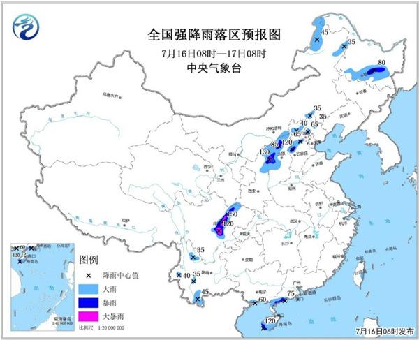 暴雨蓝色预警：四川盆地西部局地仍有大暴雨