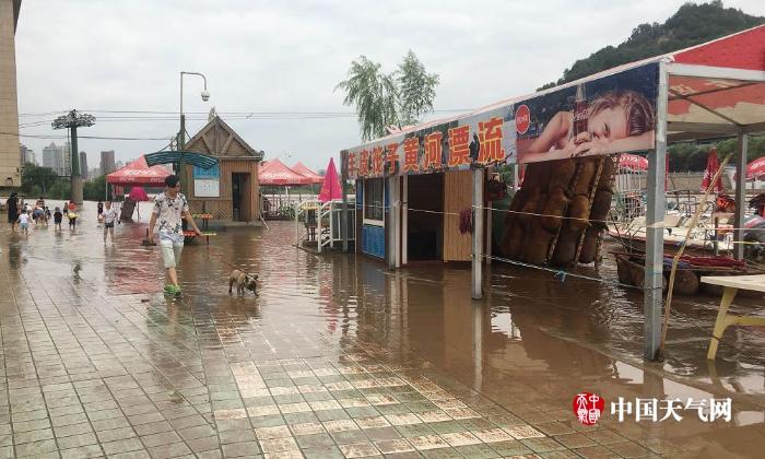 上游雨季增加 黄河兰州段水位上涨
