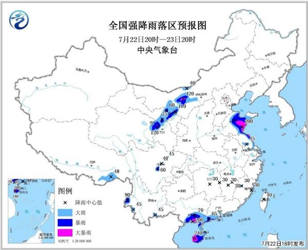 暴雨黄色预警：江苏山东海南广西部分地区有大暴雨