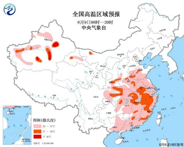 高温黄色预警：陕西河南等地最高气温37~39℃
