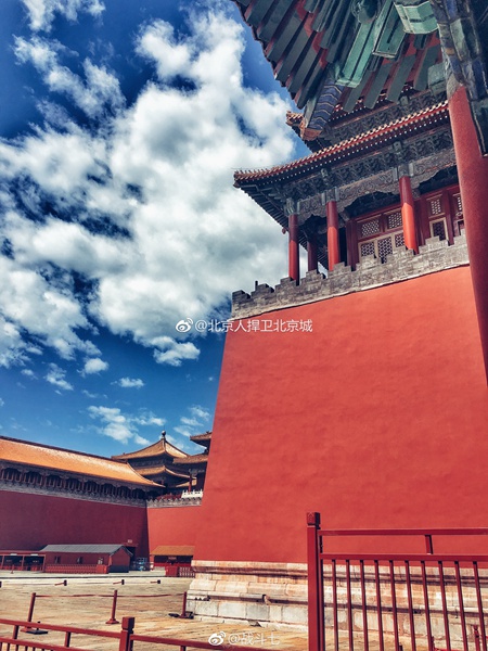 北京蓝天白云霸屏 清新如画