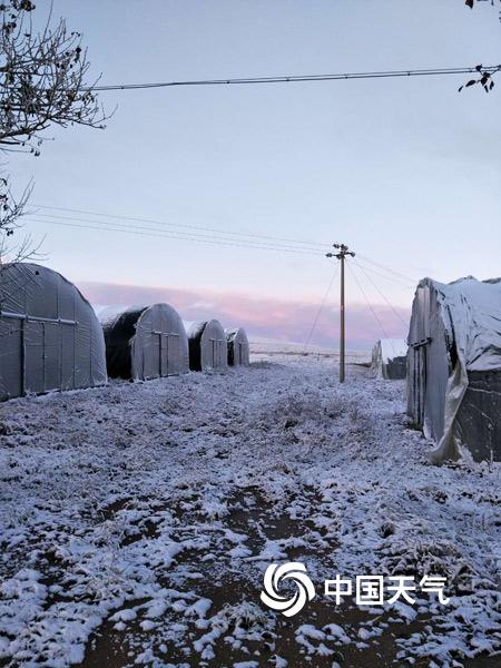 下雪啦！河北张家口康保现下半年来首场雪