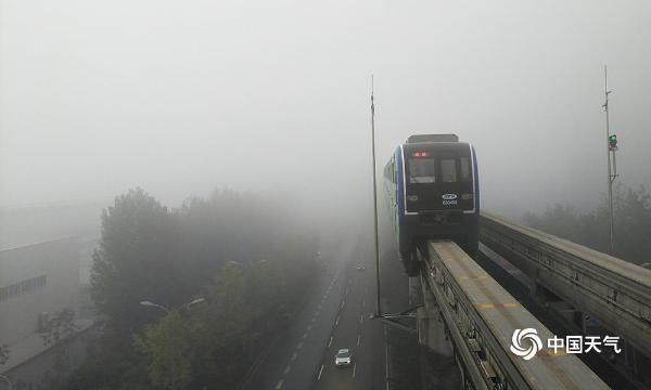 浓雾锁城 重庆局地最小能见度不足100米