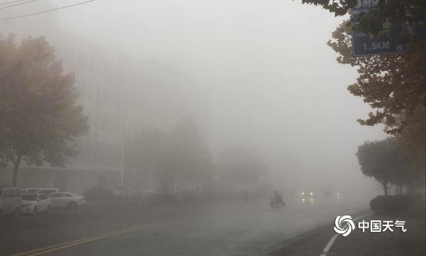 南京浓雾弥漫 能见度不足50米