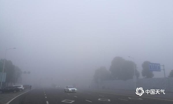 重庆铜梁今晨遭遇浓雾
