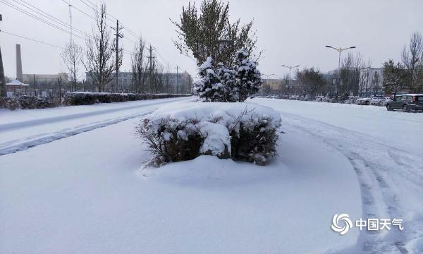 青海都兰县降大暴雪 雪深18厘米