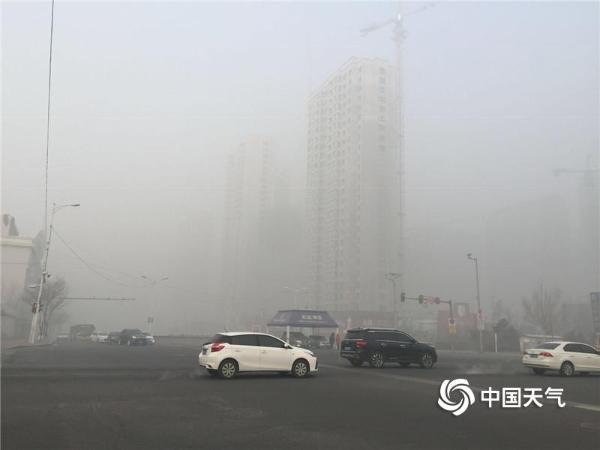 黑龙江多地因雾高速封闭 哈尔滨能见度不足千米