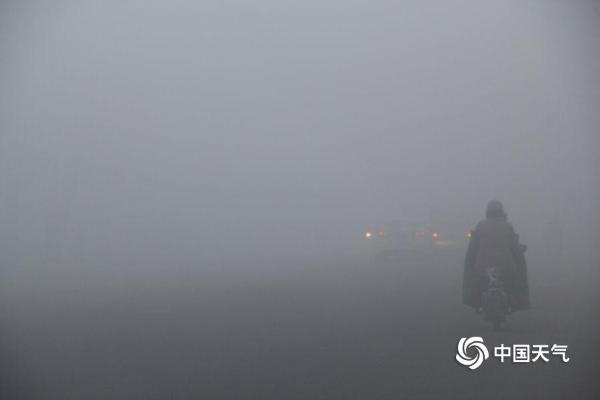 山东威海浓雾持续“肆虐” 眼前一片白茫茫