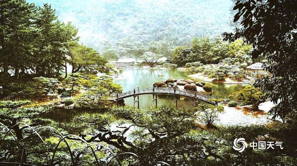 一步一景 日本香川栗林公园美如水彩画
